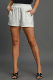 Umgee Floral Elastic Waist Jacquard Shorts with Pockets - Trendsi - Flyclothing LLC