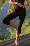 Side Slit Capris Leggings - Trendsi - Flyclothing LLC
