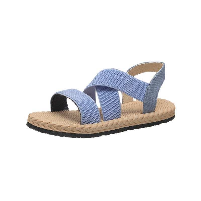 Open Toe Flats Sandals - Trendsi - Flyclothing LLC