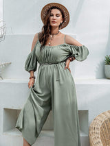 Spaghetti Strap Wide Leg Jumpsuit - Trendsi - Flyclothing LLC