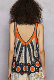 POL Openwork Stripe Pattern Flowy Tank with Scalloped Edge - Trendsi - Flyclothing LLC