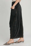 Umgee Elastic Waist Baggy Fit Pants with Pockets - Trendsi - Flyclothing LLC
