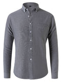 Men's Plus Size Button Down Collared Neck Shirt - Trendsi