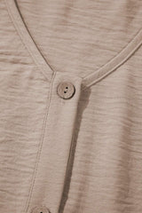 Button Down Vest and Drawstring Wide Leg Pants Set - Trendsi - Flyclothing LLC