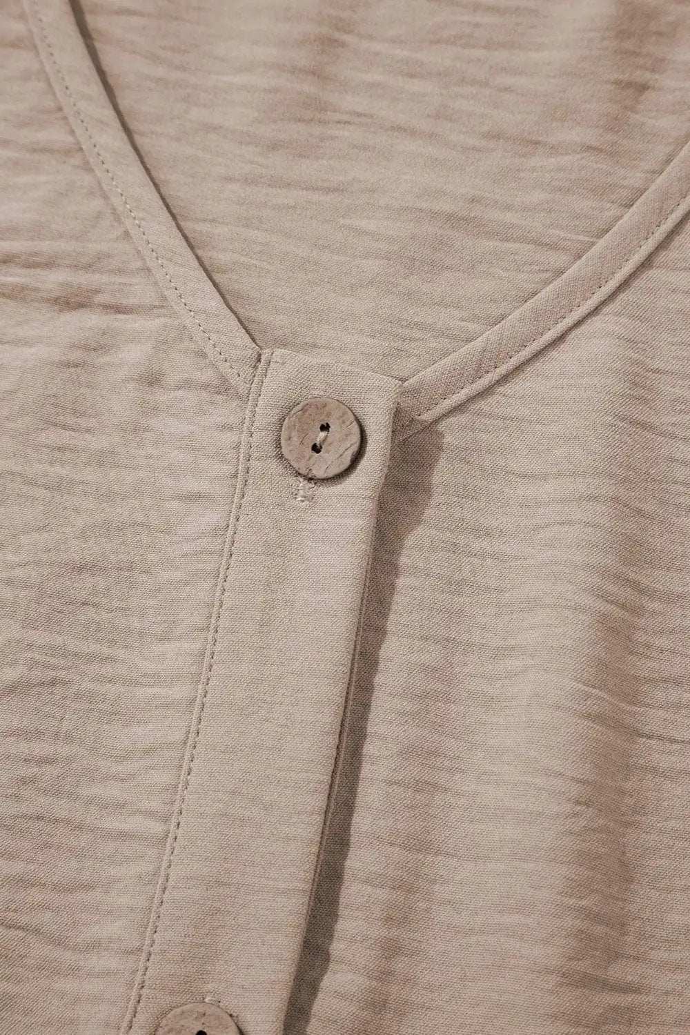 Button Down Vest and Drawstring Wide Leg Pants Set - Trendsi - Flyclothing LLC