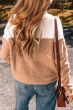 Color Block Round Neck Long Sleeve Sweater - Trendsi - Flyclothing LLC