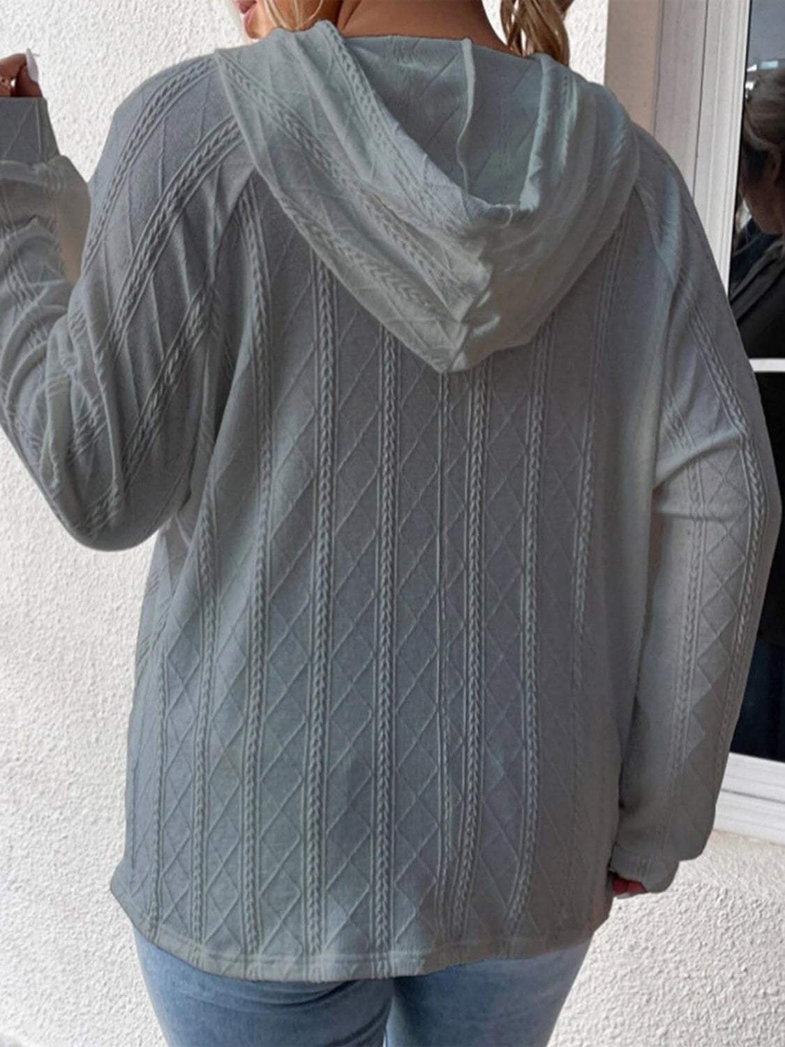 Full Size Drawstring Long Sleeve Hoodie - Trendsi - Flyclothing LLC