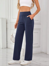 Lovelet High Waist Active Pants with Pockets - Trendsi - Flyclothing LLC
