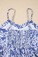 Floral Print Spaghetti Strap High Waist Dress - Trendsi - Flyclothing LLC