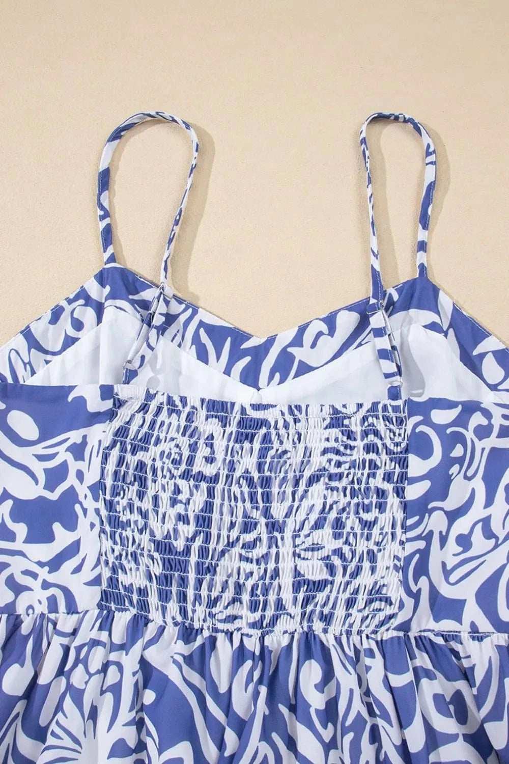 Floral Print Spaghetti Strap High Waist Dress - Trendsi - Flyclothing LLC