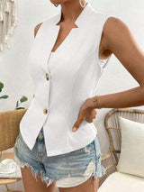 Button Down Vest Coat - Trendsi - Flyclothing LLC