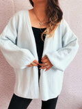 Open Front Long Sleeve Cardigan - Trendsi - Flyclothing LLC