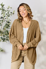 Basic Bae Full Size Ribbed Cocoon Cardigan - ShopBasicbae - Flyclothing LLC