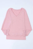 Lace Detail V-Neck Long Sleeve T-Shirt - Trendsi - Flyclothing LLC