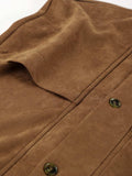 Button Up Collared Neck Long Sleeve Jacket - Trendsi - Flyclothing LLC