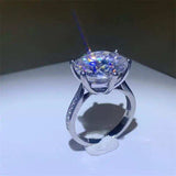 10 Carat Moissanite 925 Sterling Silver Ring - Trendsi - Flyclothing LLC
