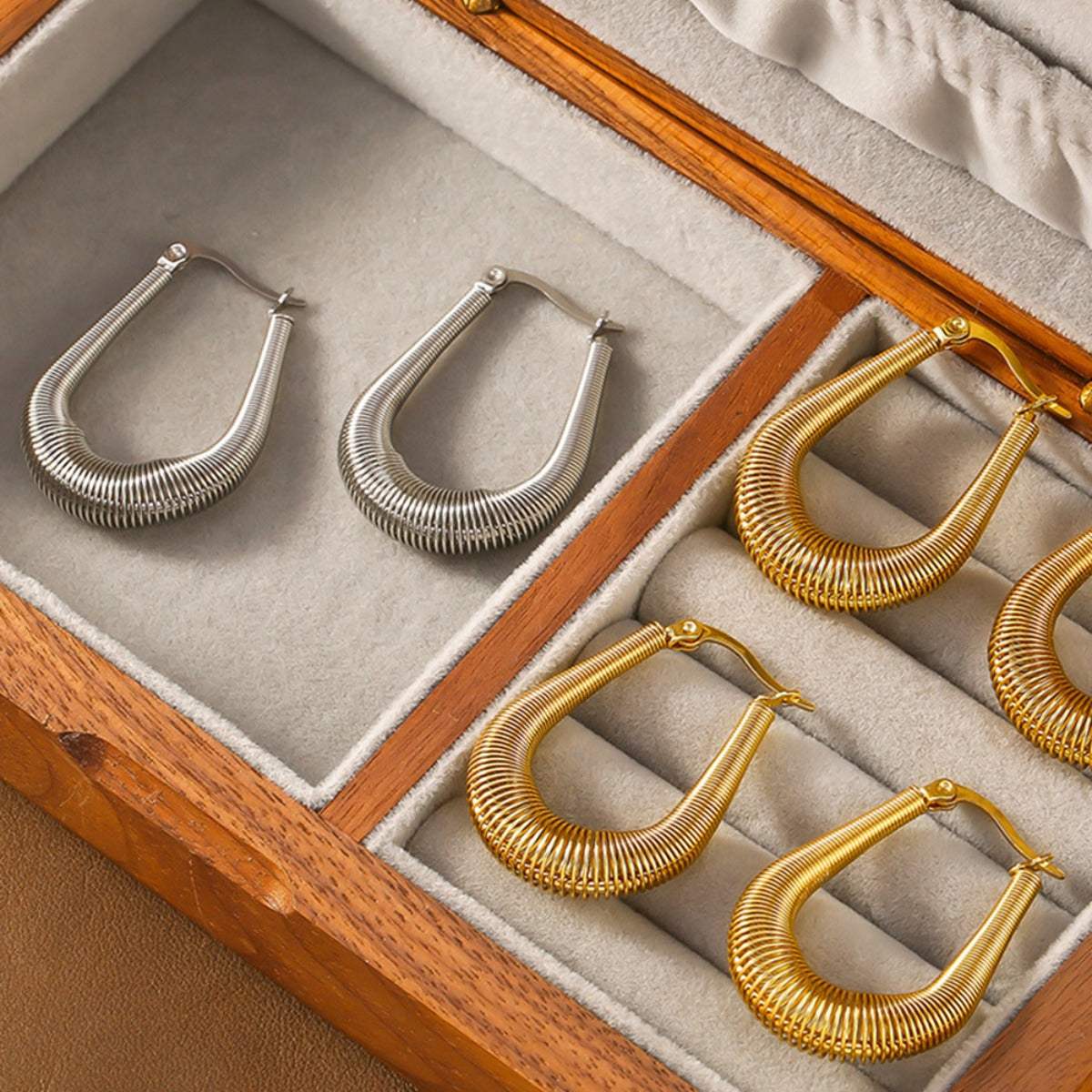 Titanium Steel U Shape Earrings - Trendsi - Flyclothing LLC
