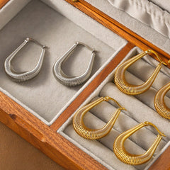 Titanium Steel U Shape Earrings - Trendsi