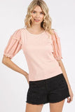 Mittoshop Frill Round Neck Half Sleeve Blouse - Trendsi