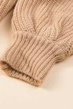 Color Block Round Neck Drop Shoulder Sweater - Trendsi - Flyclothing LLC