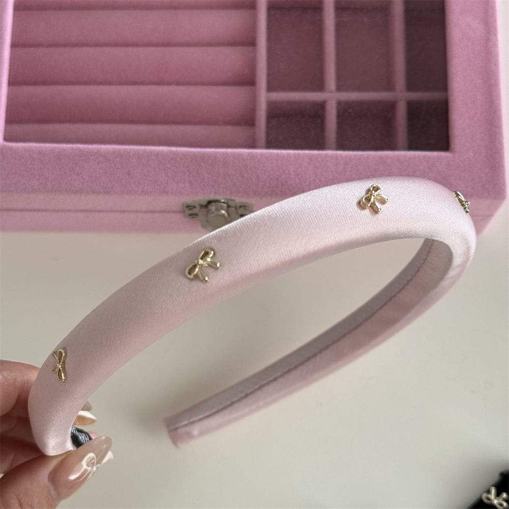 Alloy Bow Trim Headband - Trendsi - Flyclothing LLC