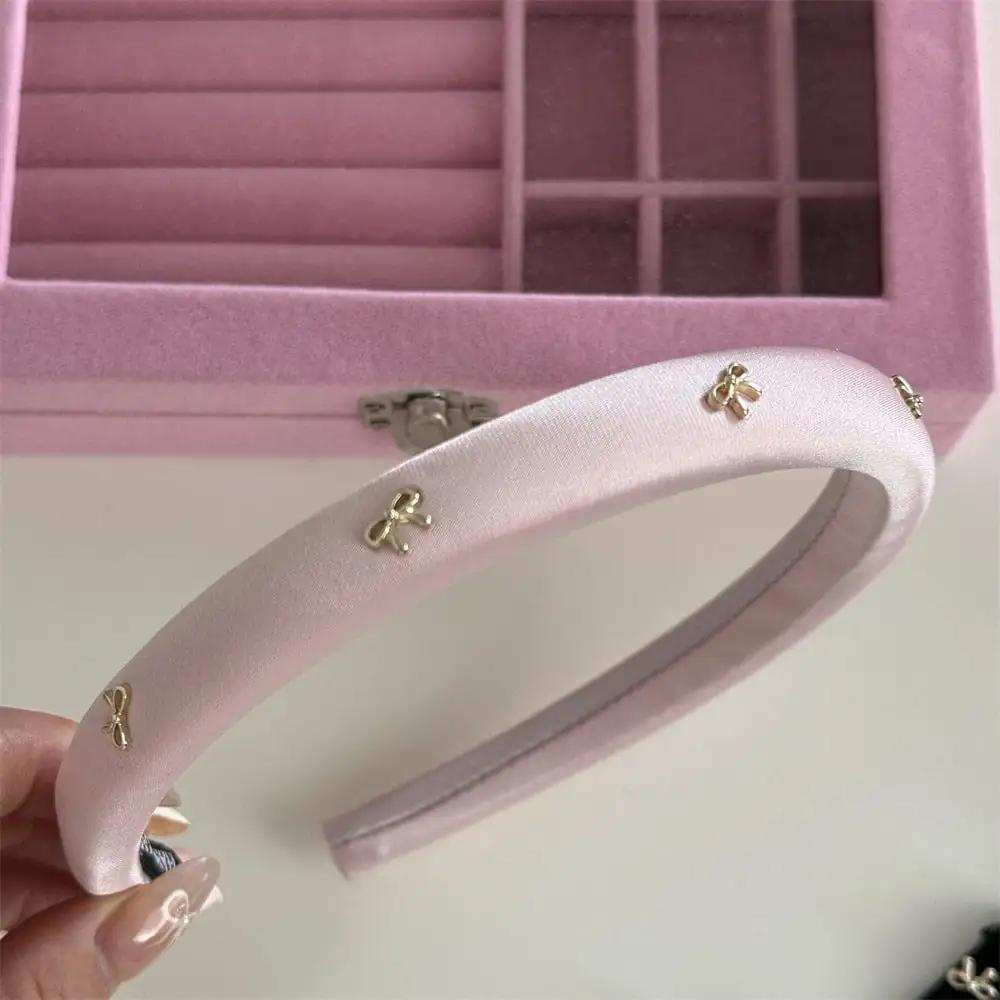 Alloy Bow Trim Headband - Trendsi - Flyclothing LLC