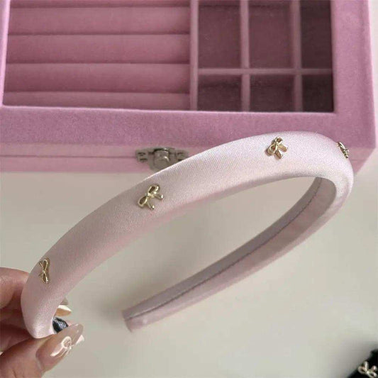 Alloy Bow Trim Headband - Trendsi - Flyclothing LLC