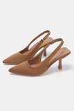 PU Leather Point Toe Pumps - Trendsi
