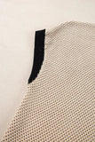 Textured Knit Sweater with Contrast Trim Details - Trendsi - Flyclothing LLC