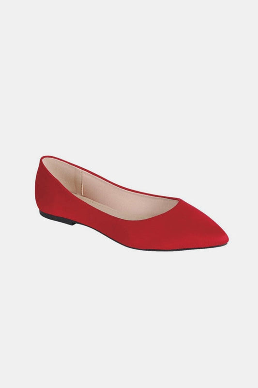Forever Link Pointy Toe Slip On Flat Loafers - Trendsi
