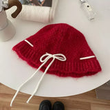 Drawstring Knitted Hat - Trendsi - Flyclothing LLC