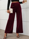 Elastic Waist Wide Leg Pants - Trendsi