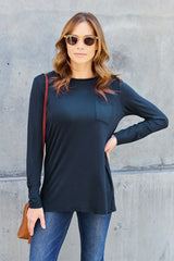 Basic Bae Full Size Round Neck Long Sleeve Top - ShopBasicbae - Flyclothing LLC