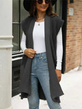Pocketed Open Front Cap Sleeve Cardigan - Trendsi - Flyclothing LLC