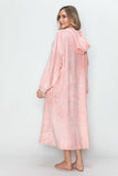 Double Take Full Size Pocketed Hooded Midi Lounge Dress - Trendsi