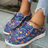 Printed Round Toe Flat Slip-Ons - Trendsi - Flyclothing LLC