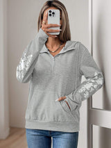 Perfee Half Zip Long Sleeve Hoodie - Trendsi - Flyclothing LLC