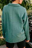 Collared Neck Long Sleeve Sweatshirt - Trendsi - Flyclothing LLC