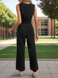 Sleeveless Jumpsuit with Pockets - Trendsi