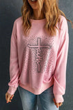 Graphic Round Neck Long Sleeve Sweatshirt - Trendsi - Flyclothing LLC