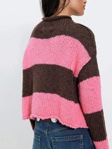 Chunky Knit Striped Sweater - Trendsi - Flyclothing LLC