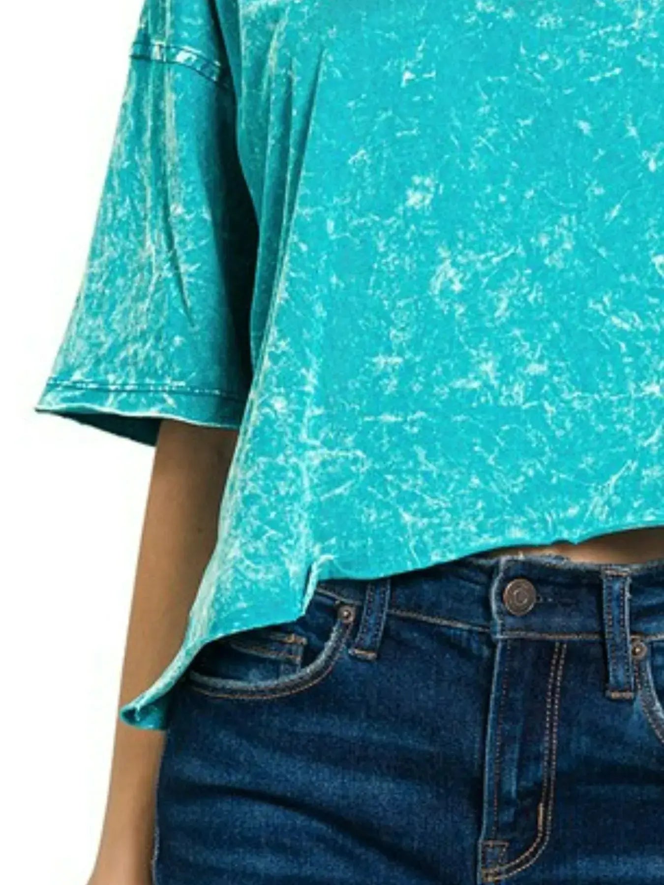 Zenana Acid Crinkle-Washed Oversized T-Shirt - Trendsi - Flyclothing LLC