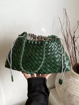 Drawstring Woven Shoulder Bag - Trendsi - Flyclothing LLC