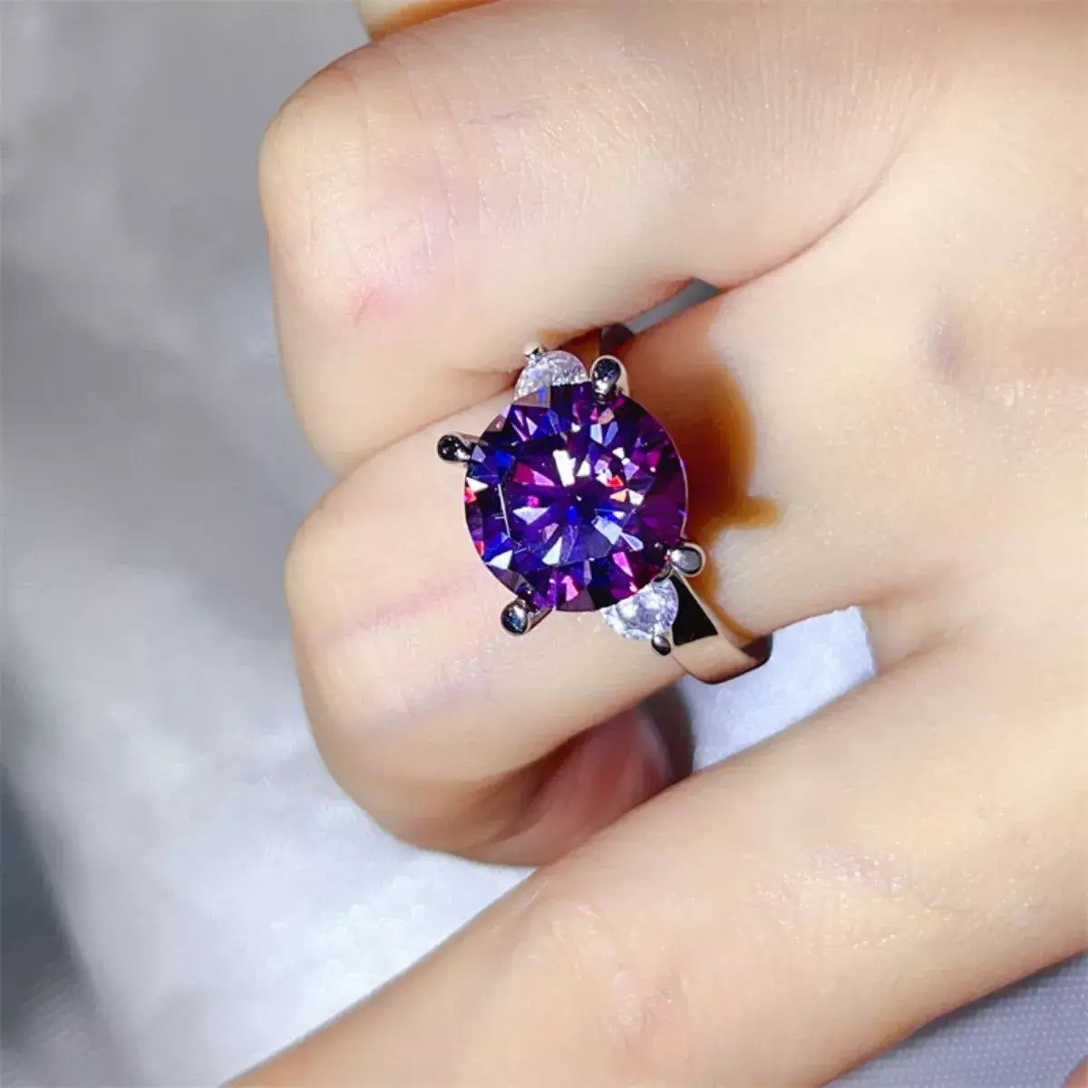 5 Carat Moissanite 925 Sterling Silver Ring - Trendsi - Flyclothing LLC