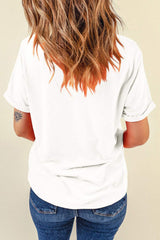 Pumpkin Graphic Round Neck Short Sleeve T-Shirt - Trendsi - Flyclothing LLC