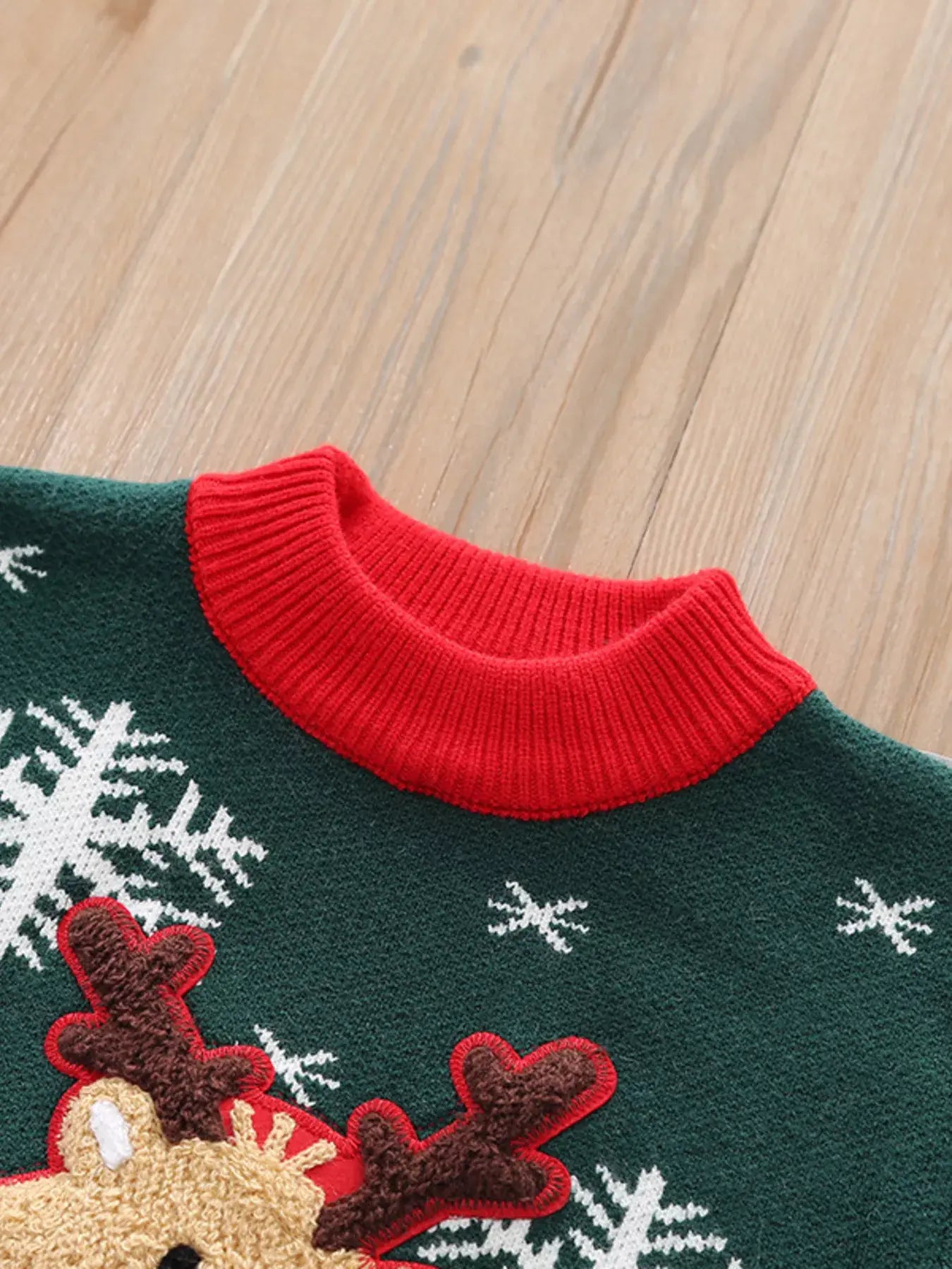 Children's Christmas Reindeer Snowflake Knitted Sweater - Trendsi - Flyclothing LLC
