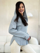 Culture Code Full Size Ribbed Zip Up Drawstring Hooded Jacket - Trendsi - Flyclothing LLC