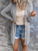 Full Size Lightweight Button-Up Cardigan Plus Size - Trendsi - Flyclothing LLC