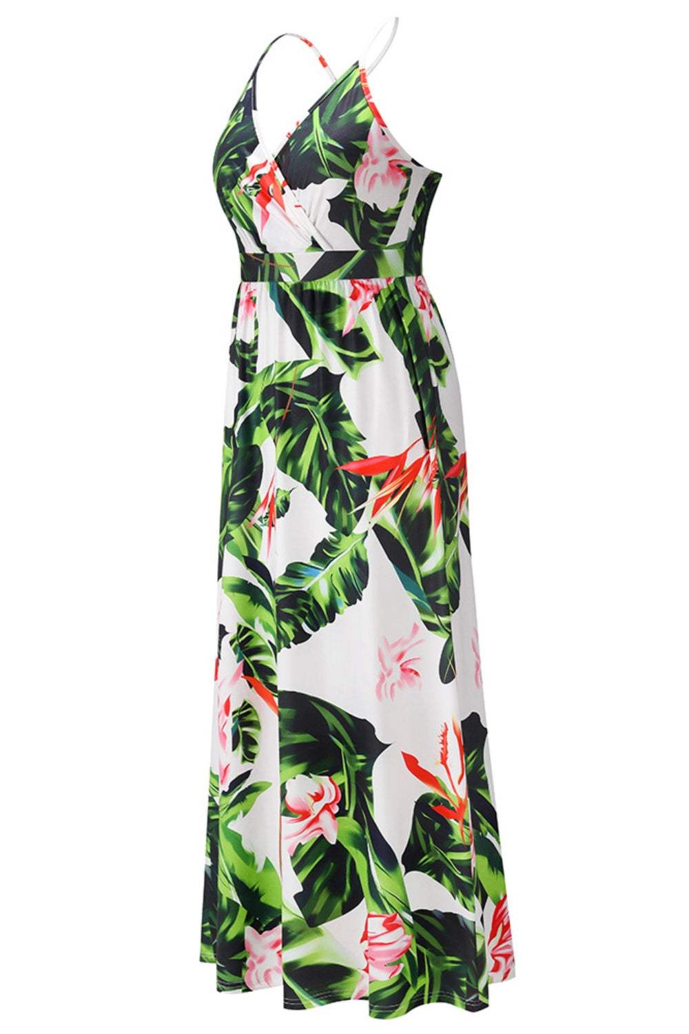 Crisscross Printed Surplice Cami Dress - Trendsi - Flyclothing LLC