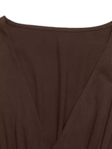V-Neck Balloon Sleeve Midi Dress - Trendsi - Flyclothing LLC